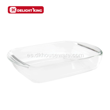 Plato para hornear de vidrio de borosilicato de diseño francés